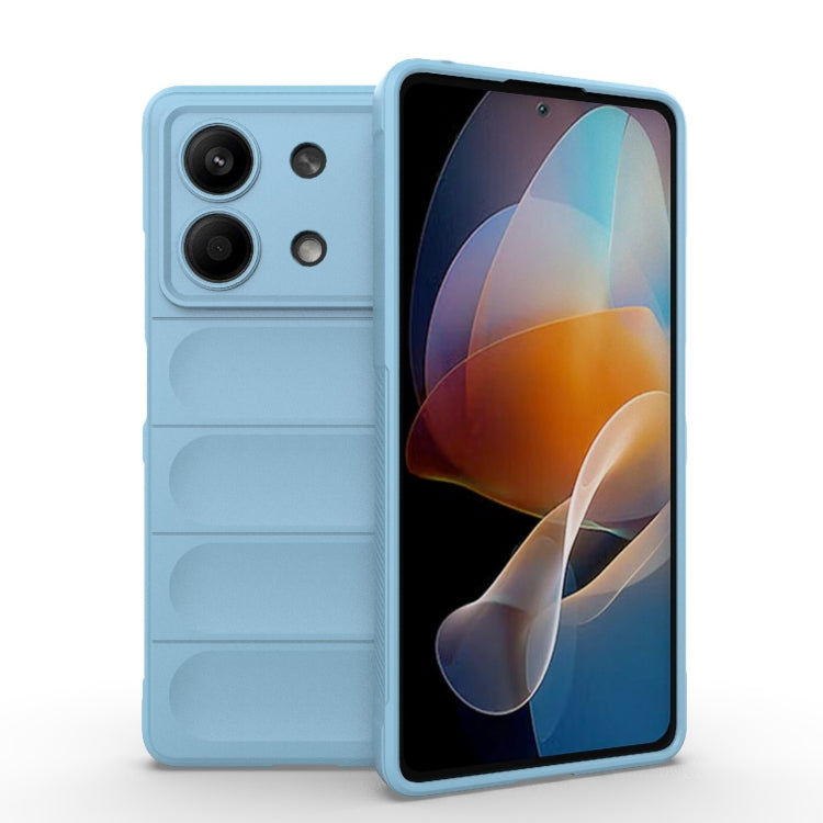 For Xiaomi Redmi Note 13R Pro 5G Magic Shield TPU + Flannel Phone Case(Light Blue) - Xiaomi Cases by buy2fix | Online Shopping UK | buy2fix