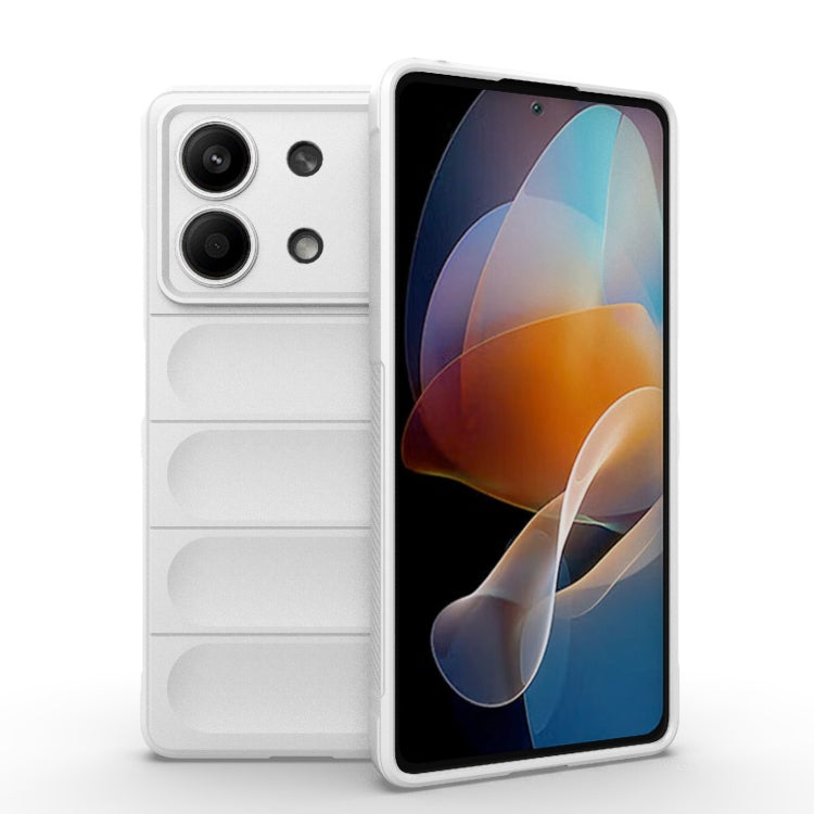 For Xiaomi Redmi Note 13R Pro 5G Magic Shield TPU + Flannel Phone Case(White) - Xiaomi Cases by buy2fix | Online Shopping UK | buy2fix