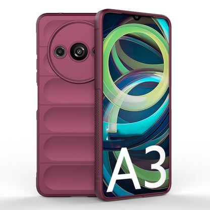 For Xiaomi Redmi A3 4G Global Magic Shield TPU + Flannel Phone Case(Wine Red) - Xiaomi Cases by buy2fix | Online Shopping UK | buy2fix