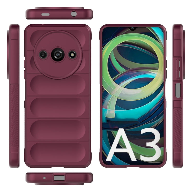 For Xiaomi Redmi A3 4G Global Magic Shield TPU + Flannel Phone Case(Wine Red) - Xiaomi Cases by buy2fix | Online Shopping UK | buy2fix