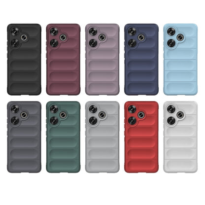 For Xiaomi Redmi Turbo 3 5G Magic Shield TPU + Flannel Phone Case(Dark Blue) - Xiaomi Cases by buy2fix | Online Shopping UK | buy2fix