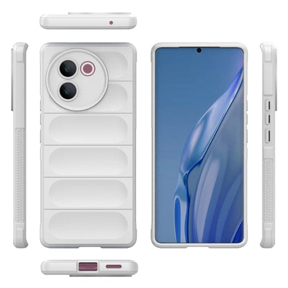 For vivo V30e 5G Global Magic Shield TPU + Flannel Phone Case(White) - vivo Cases by buy2fix | Online Shopping UK | buy2fix