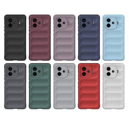 For vivo iQOO Z9 Turbo 5G Magic Shield TPU + Flannel Phone Case(Dark Grey) - vivo Cases by buy2fix | Online Shopping UK | buy2fix