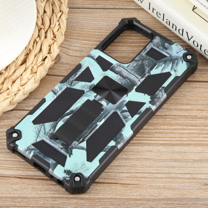 For Motorola Moto G Power 5G 2024 Camouflage Armor Kickstand TPU + PC Magnetic Phone Case(Mint Green) - Motorola Cases by buy2fix | Online Shopping UK | buy2fix