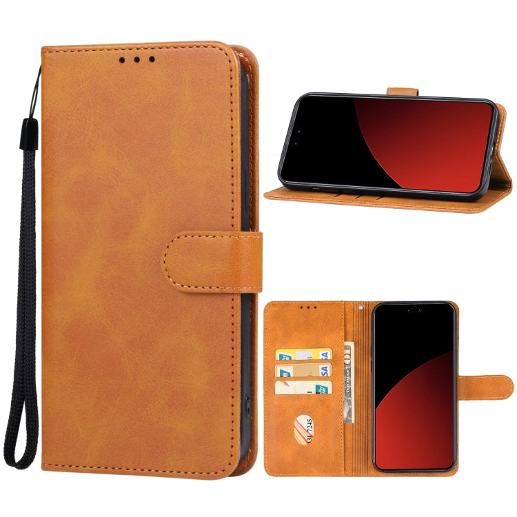 For Xiaomi Civi 4 Pro Leather Phone Case(Brown) - Xiaomi Cases by buy2fix | Online Shopping UK | buy2fix