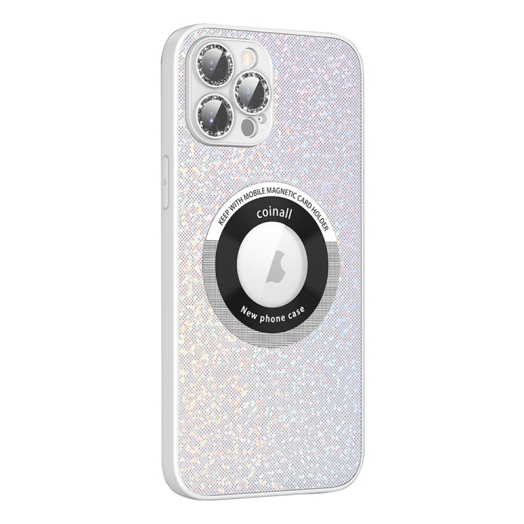 For iPhone 13 Colorful Glitter Magnetic Magsafe TPU + PC Phone Case(White) - iPhone 13 Cases by buy2fix | Online Shopping UK | buy2fix