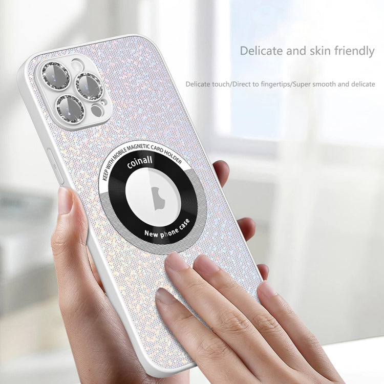 For iPhone 12 Pro Max Colorful Glitter Magnetic Magsafe TPU + PC Phone Case(Black) - iPhone 12 Pro Max Cases by buy2fix | Online Shopping UK | buy2fix