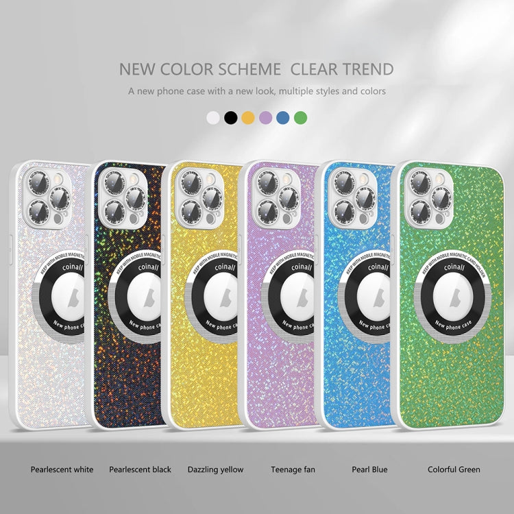 For iPhone 11 Pro Colorful Glitter Magnetic Magsafe TPU + PC Phone Case(White) - iPhone 11 Pro Cases by buy2fix | Online Shopping UK | buy2fix