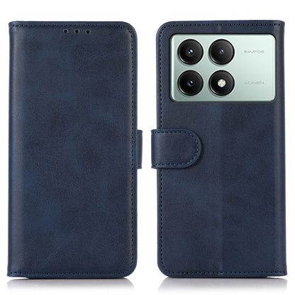 For Xiaomi Redmi K70E / POCO X6 Pro Cow Texture Leather Phone Case(Blue) - K70E Cases by buy2fix | Online Shopping UK | buy2fix