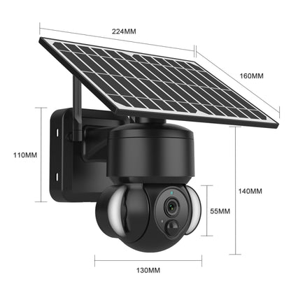 SHIWOJIA IP66 Waterproof 4G 3MP Solar Dome IP Camera, Two-way Audio & PIR Motion Detection & Night Vision, Version:AU(Black) - Wireless Camera by buy2fix | Online Shopping UK | buy2fix