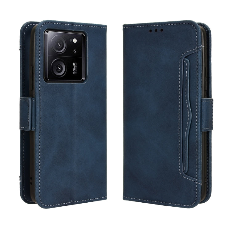 For Xiaomi Redmi K60 Ultra Skin Feel Calf Texture Card Slots Leather Phone Case(Blue) - Redmi K60 Ultra Cases by buy2fix | Online Shopping UK | buy2fix