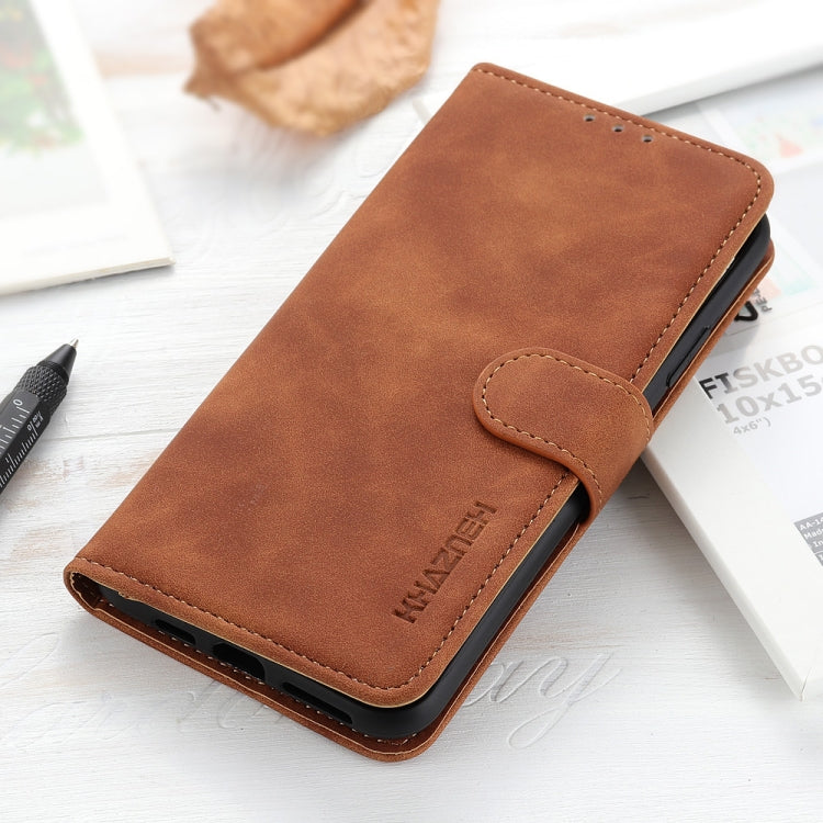 For Xiaomi Redmi 13C KHAZNEH Retro Texture Flip Leather Phone Case(Brown) - 13C Cases by buy2fix | Online Shopping UK | buy2fix