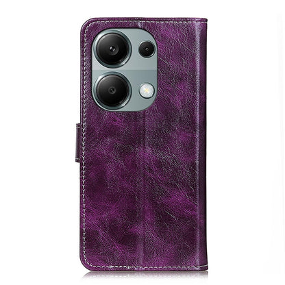 For Xiaomi Redmi Note 13 Pro 4G/Poco M6 Pro 4G Retro Crazy Horse Texture Leather Phone Case(Purple) - Note 13 Pro Cases by buy2fix | Online Shopping UK | buy2fix