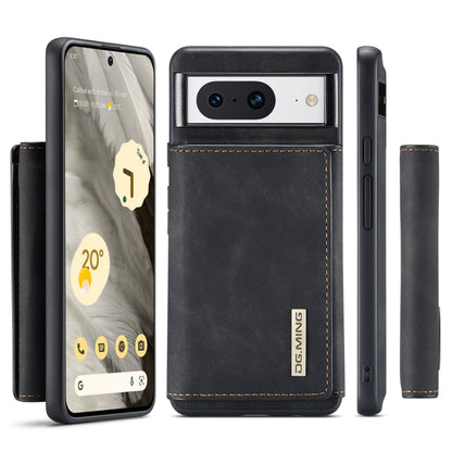 For Google Pixel 8 DG.MING M1 Series 3-Fold Multi Card Wallet + Magnetic Phone Case(Black) - Google Cases by DG.MING | Online Shopping UK | buy2fix