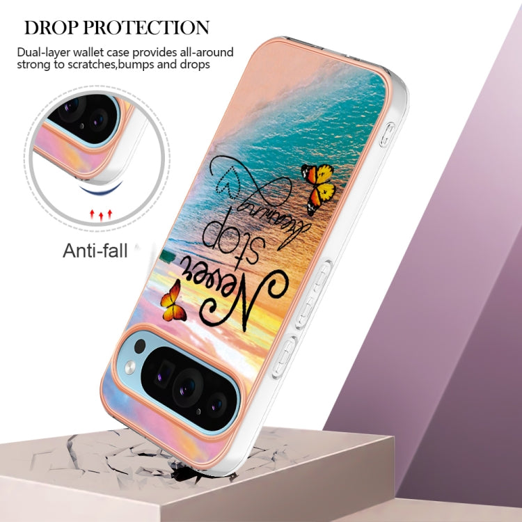 For Google Pixel 9 / 9 Pro Electroplating IMD TPU Phone Case(Dream Butterfly) - Google Cases by buy2fix | Online Shopping UK | buy2fix