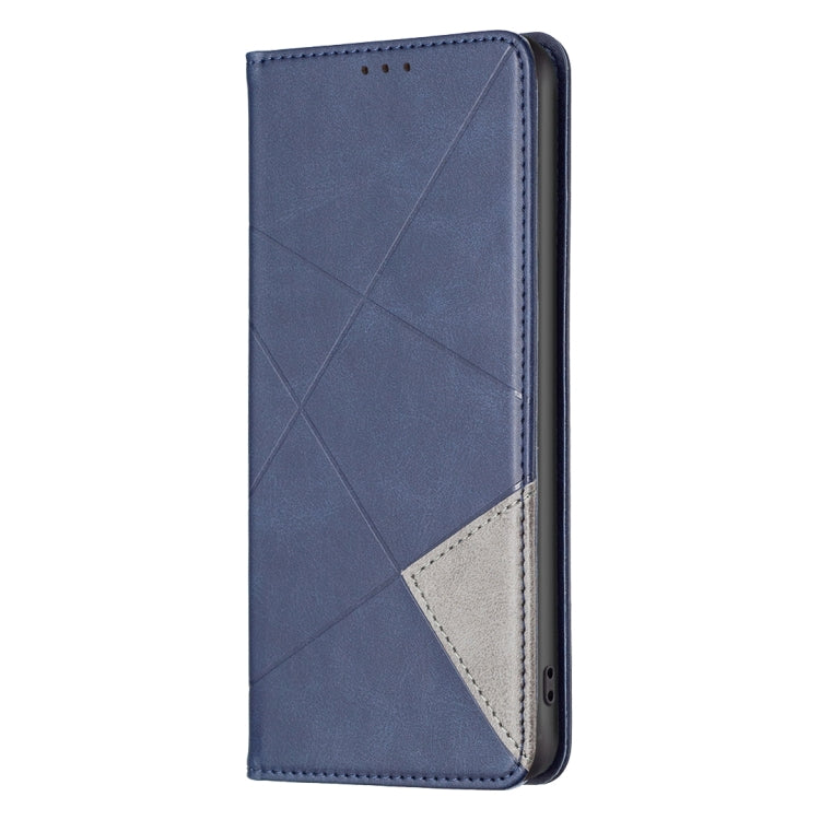 For Xiaomi Redmi Note 13 Pro+ 5G Rhombus Texture Magnetic Leather Phone Case(Blue) - Xiaomi Cases by buy2fix | Online Shopping UK | buy2fix