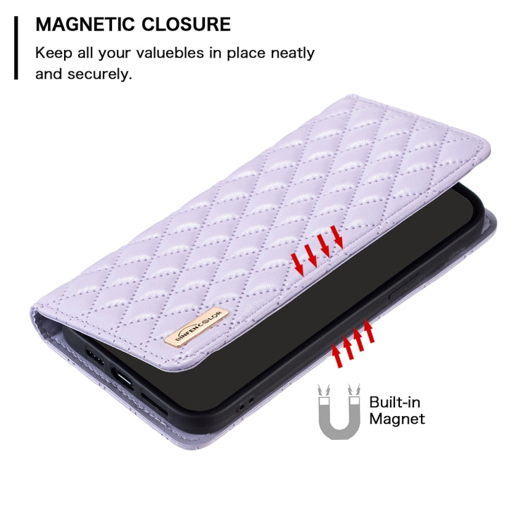 For Xiaomi Redmi K70 / K70 Pro Diamond Lattice Magnetic Leather Flip Phone Case(Purple) - K70 Pro Cases by buy2fix | Online Shopping UK | buy2fix