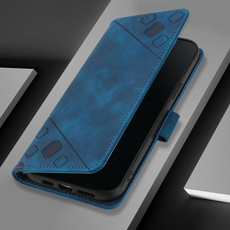 For Xiaomi Redmi K70 / K70 Pro Skin Feel Embossed Leather Phone Case(Blue) - K70 Cases by buy2fix | Online Shopping UK | buy2fix