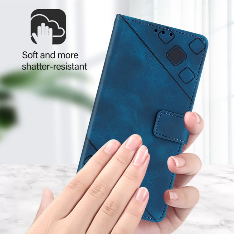 For Xiaomi Redmi K70 / K70 Pro Skin Feel Embossed Leather Phone Case(Blue) - K70 Cases by buy2fix | Online Shopping UK | buy2fix