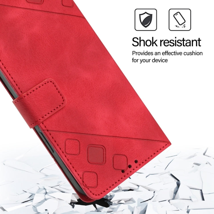 For Xiaomi Redmi K70 / K70 Pro Skin Feel Embossed Leather Phone Case(Red) - K70 Cases by buy2fix | Online Shopping UK | buy2fix