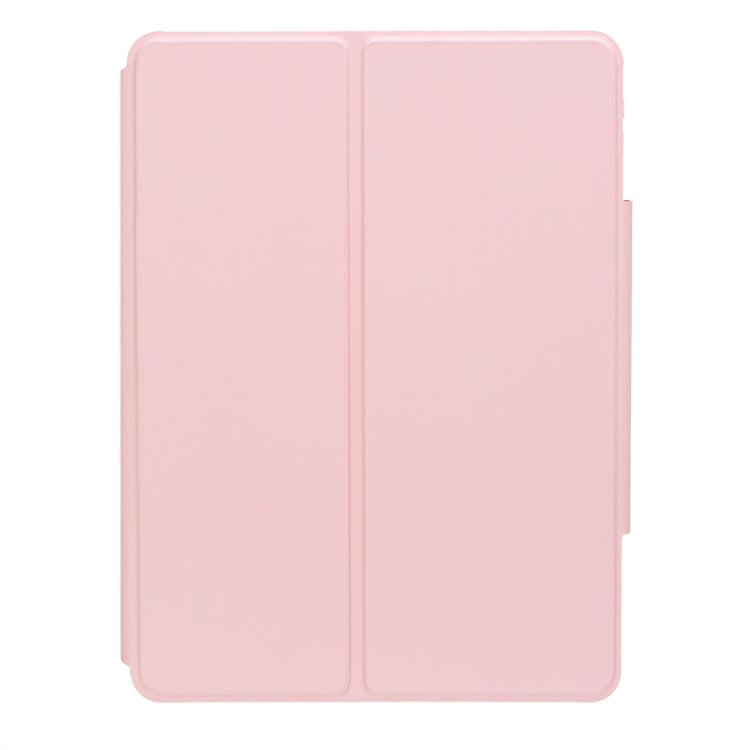 For iPad 10th Gen 10.9 2022 F10B-AS 360 Rotation Acrylic Transparent Bluetooth Keyboard Leather Case With Touch Control / Backlight(Pink) - Universal by buy2fix | Online Shopping UK | buy2fix