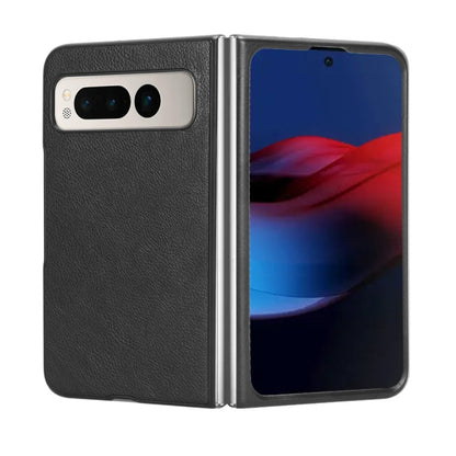 For Google Pixel Fold Litchi Texture Back Cover Phone Case(Black) - Google Cases by buy2fix | Online Shopping UK | buy2fix