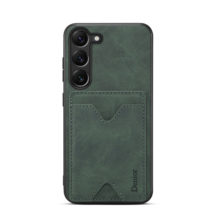 For Samsung Galaxy S24 5G Denior PU Back Cover Card Slot Holder Phone Case(Green) - Galaxy S24 5G Cases by Denior | Online Shopping UK | buy2fix