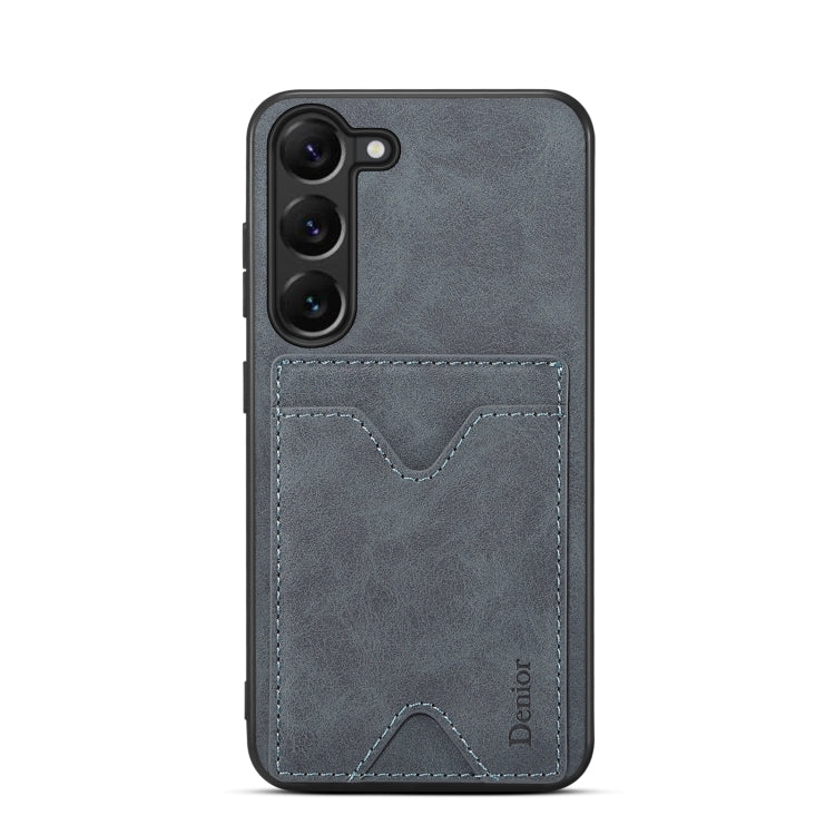 For Samsung Galaxy S24+ 5G Denior PU Back Cover Card Slot Holder Phone Case(Grey) - Galaxy S24+ 5G Cases by Denior | Online Shopping UK | buy2fix