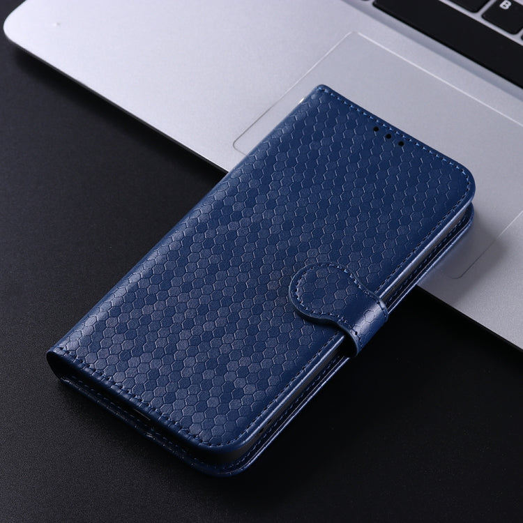 For Google Pixel 9 Honeycomb Dot Texture Leather Phone Case(Blue) - Google Cases by buy2fix | Online Shopping UK | buy2fix