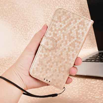 For Xiaomi Redmi K70 5G / K70 Pro 5G Honeycomb Dot Texture Leather Phone Case(Gold) - K70 Pro Cases by buy2fix | Online Shopping UK | buy2fix