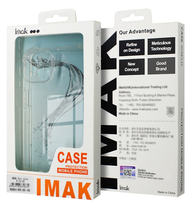 For Xiaomi Redmi Note 13 5G Global imak Shockproof Airbag TPU Phone Case(Transparent Black) - Note 13 Cases by imak | Online Shopping UK | buy2fix