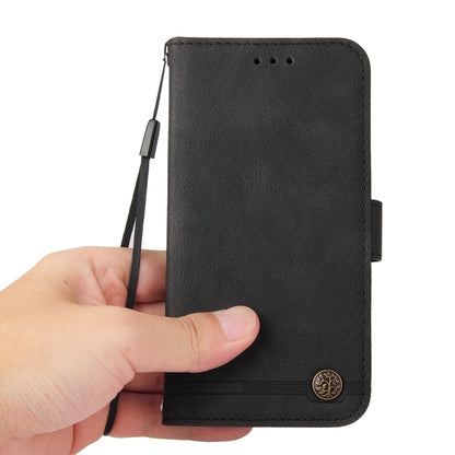 For Xiaomi Redmi K70 / K70 Pro Skin Feel Life Tree Metal Button Leather Phone Case(Black) - K70 Pro Cases by buy2fix | Online Shopping UK | buy2fix