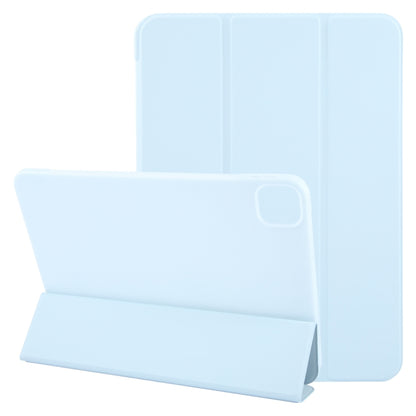 For iPad Pro 11 2024 GEBEI 3-folding Holder Shockproof Flip Leather Tablet Case(Sky Blue) - iPad Pro 11 2024 Cases by GEBEI | Online Shopping UK | buy2fix