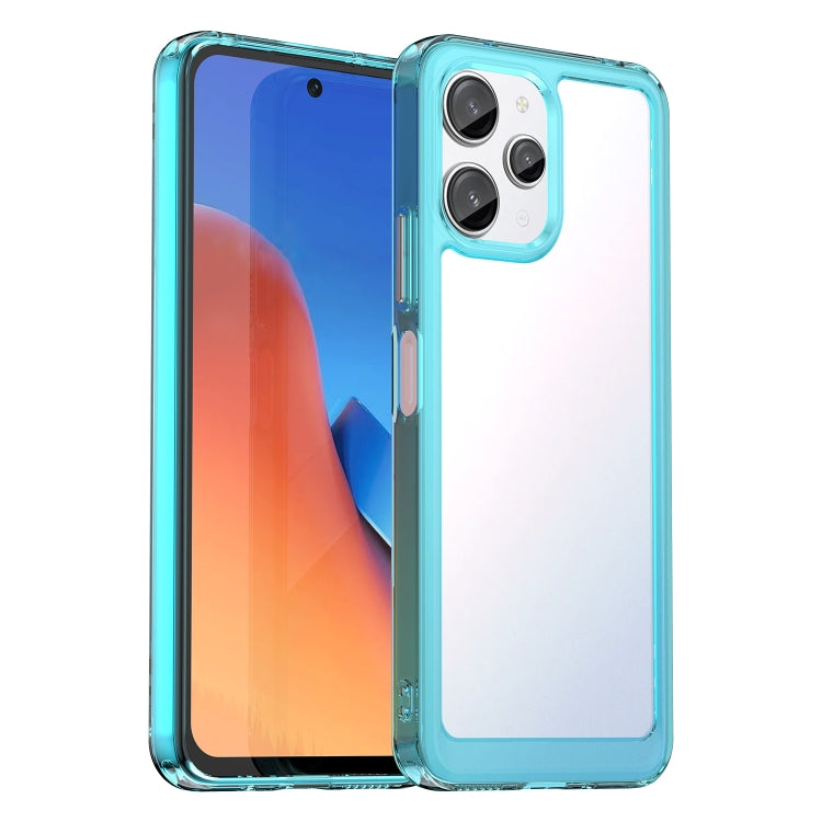 For Xiaomi Poco M6 Pro 5G Colorful Series Acrylic Hybrid TPU Phone Case(Transparent Blue) - Xiaomi Cases by buy2fix | Online Shopping UK | buy2fix