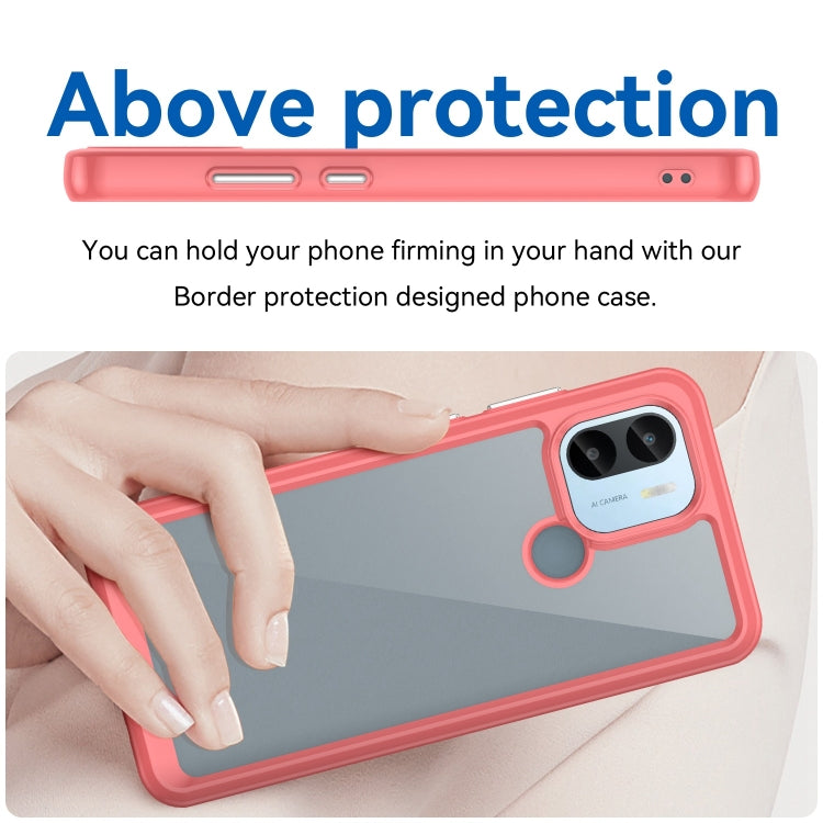 For Xiaomi Poco C51 Colorful Series Acrylic Hybrid TPU Phone Case(Red) - Xiaomi Cases by buy2fix | Online Shopping UK | buy2fix