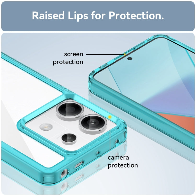 For Xiaomi Redmi Note 13 Pro 5G Colorful Series Acrylic Hybrid TPU Phone Case(Transparent Blue) - Note 13 Pro Cases by buy2fix | Online Shopping UK | buy2fix