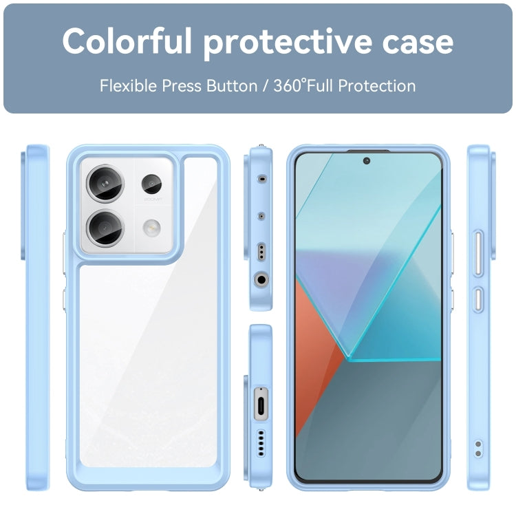 For Xiaomi Redmi Note 13 Pro 5G Colorful Series Acrylic Hybrid TPU Phone Case(Blue) - Note 13 Pro Cases by buy2fix | Online Shopping UK | buy2fix