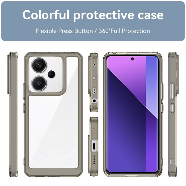 For Xiaomi Redmi Note 13 Pro+ Colorful Series Acrylic Hybrid TPU Phone Case(Transparent Grey) - Note 13 Pro+ Cases by buy2fix | Online Shopping UK | buy2fix