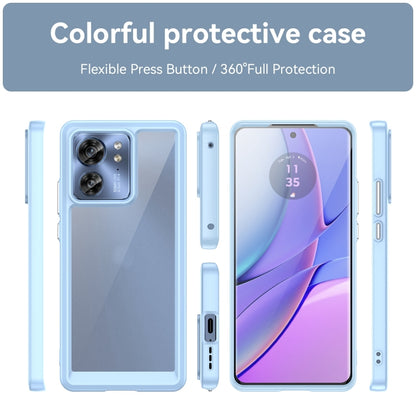 For Motorola Edge 2023 US Colorful Series Acrylic Hybrid TPU Phone Case(Blue) - Motorola Cases by buy2fix | Online Shopping UK | buy2fix