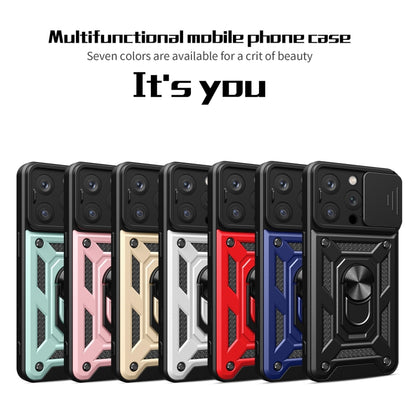 For iPhone 16 Pro Sliding Camera Cover Design TPU+PC Phone Case(Gold) - iPhone 16 Pro Cases by buy2fix | Online Shopping UK | buy2fix