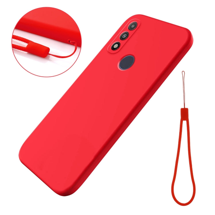 For Motorola G Pure 4G Pure Color Liquid Silicone Shockproof Phone Case(Red) - Motorola Cases by buy2fix | Online Shopping UK | buy2fix