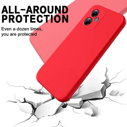 For Motorola Moto G14 Pure Color Liquid Silicone Shockproof Phone Case(Red) - Motorola Cases by buy2fix | Online Shopping UK | buy2fix