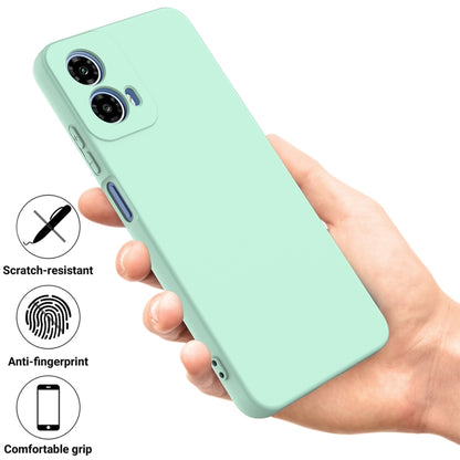 For Motorola Moto G Power 2024 Pure Color Liquid Silicone Shockproof Phone Case(Green) - Motorola Cases by buy2fix | Online Shopping UK | buy2fix