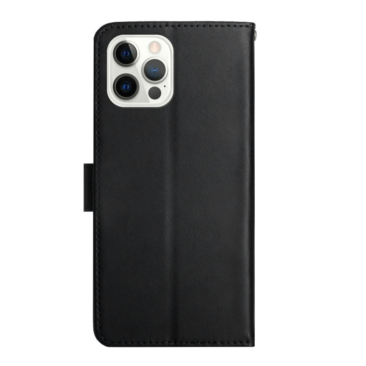 For iPhone 16 Pro Genuine Leather Fingerprint-proof Flip Phone Case(Black) - iPhone 16 Pro Cases by buy2fix | Online Shopping UK | buy2fix