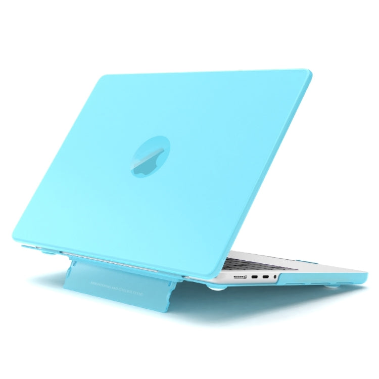 For MacBook Pro 16 inch A2141 Frosted Translucent Laptop Protective Case(Blue) - MacBook Pro Cases by buy2fix | Online Shopping UK | buy2fix