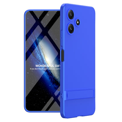 For Xiaomi Redmi 12 5G GKK Three Stage Splicing Full Coverage PC Phone Case with Stand(Blue) - Xiaomi Cases by GKK | Online Shopping UK | buy2fix