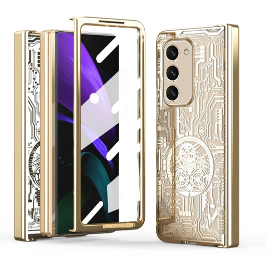 For Samsung Galaxy Z Fold2 5G Mechanical Legend Integrated Electroplating All-inclusive Phone Case(Champagne Gold) - Galaxy Phone Cases by buy2fix | Online Shopping UK | buy2fix