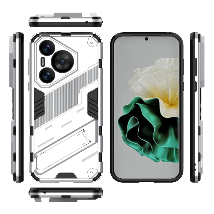 For Huawei Pura 70 Punk Armor 2 in 1 PC + TPU Phone Case with Holder(White) - Huawei Cases by buy2fix | Online Shopping UK | buy2fix