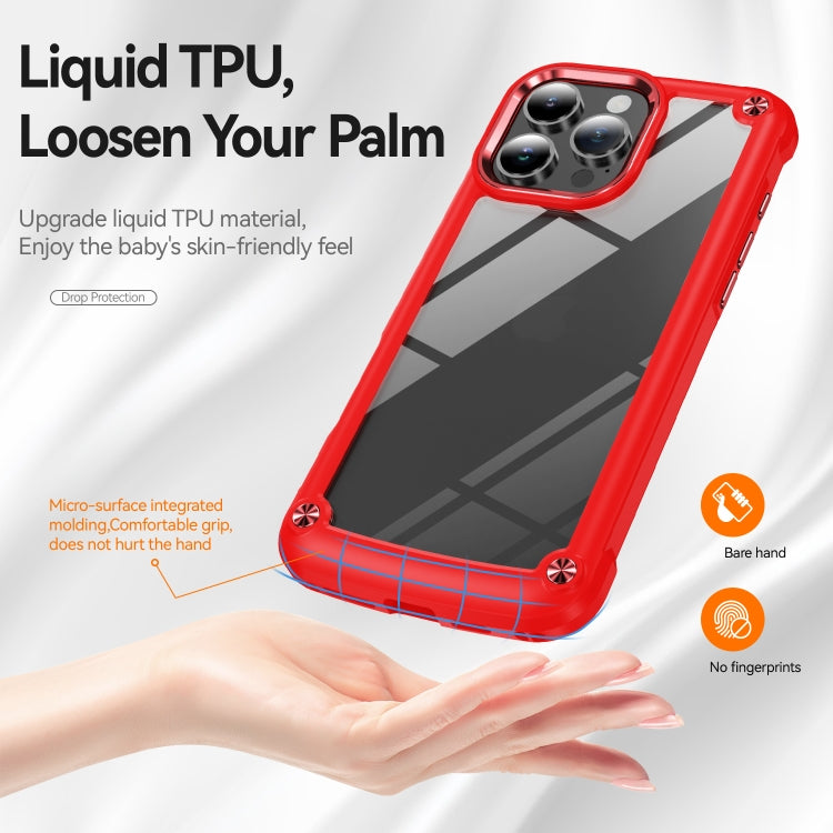 For iPhone 16 Pro Max TPU + PC Lens Protection Phone Case(Red) - iPhone 16 Pro Max Cases by buy2fix | Online Shopping UK | buy2fix