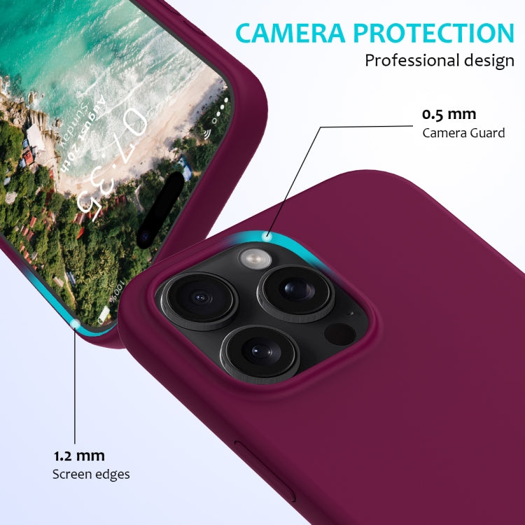 For iPhone 16 Pro Max Solid Color Silicone Phone Case(Violet) - More iPhone Cases by buy2fix | Online Shopping UK | buy2fix